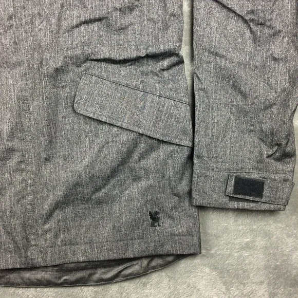 Chrome Industries Jacket Mens Large Utility Rain Stowaway Hood Grey Vents - Picture 5 of 16